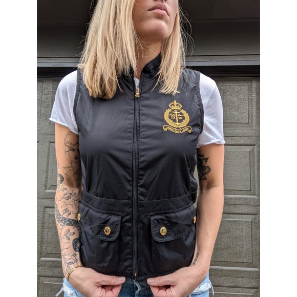 Lauren Ralph Lauren Jackets & Blazers - VINTAGE Lauren Ralph Lauren Reversible Embroidered Crest Zipper Vest, RARE